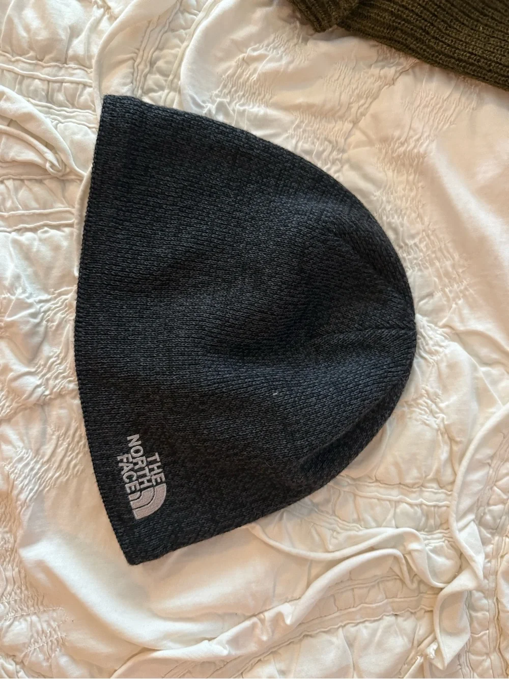 The North Face Black Knit Beanie with Logo